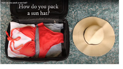 ¿Cómo se empaca un sombrero para el sol? 