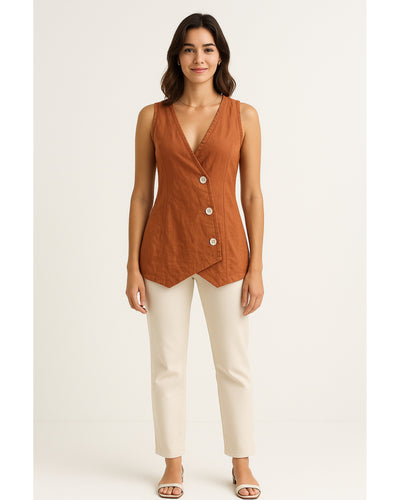 Luciana Linen Vest