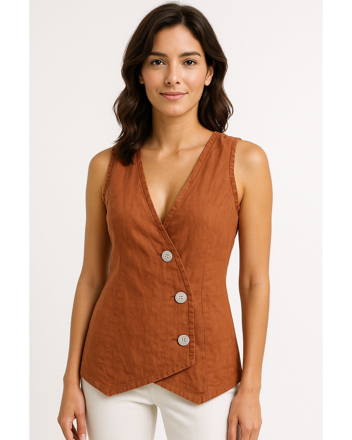 Luciana Linen Vest