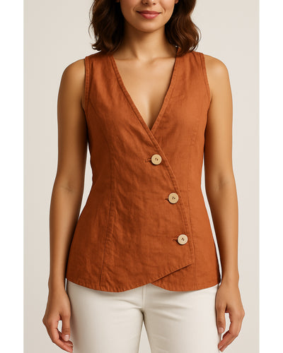 Luciana Linen Vest