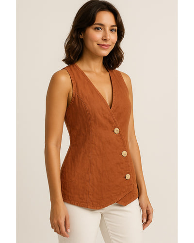 Luciana Linen Vest