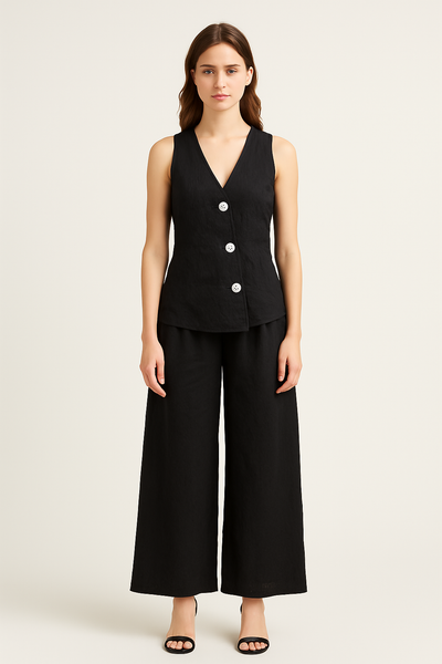 Luciana Linen Vest