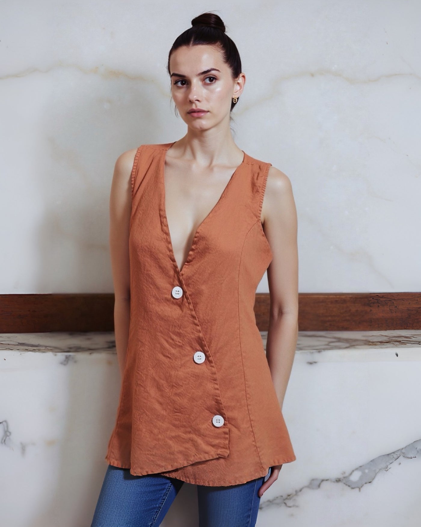 Luciana Linen Vest