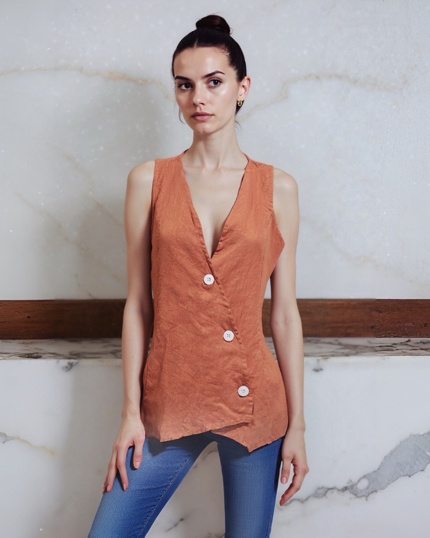 Luciana Linen Vest