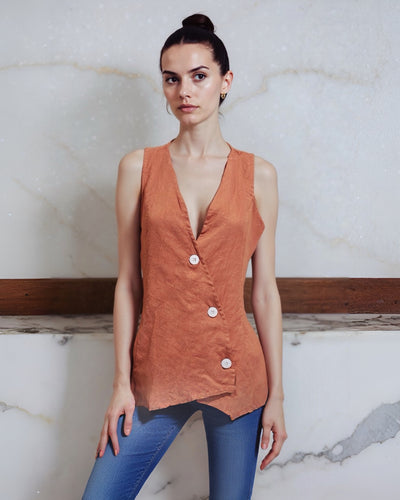 Luciana Linen Vest