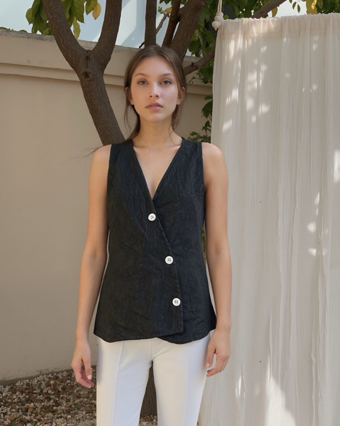 Luciana Linen Vest