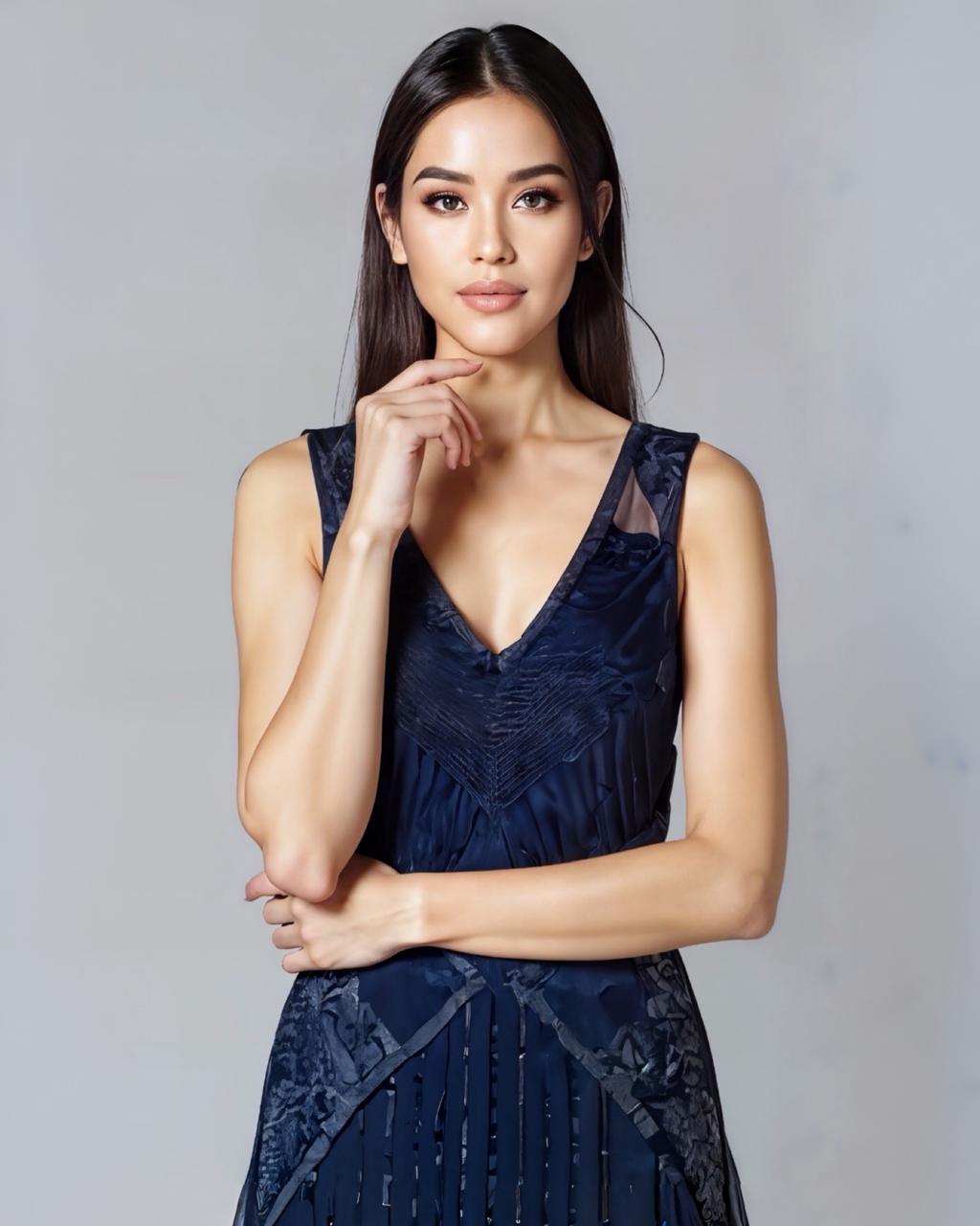 light blue high low dress Anastasia Maxi Dress