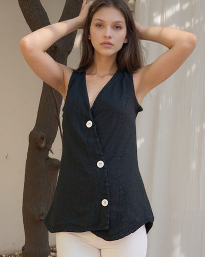 Luciana Linen Vest