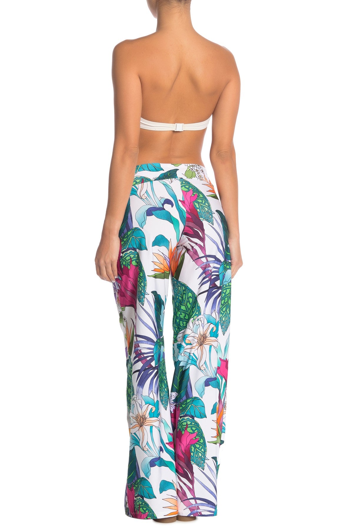 Pantalones anchos con estampado tropical Amazonia