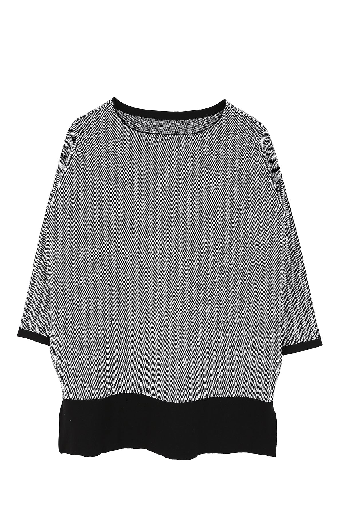 Knitted Chevron  Oversize Top