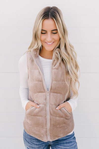 Fuzzy Velour Vest