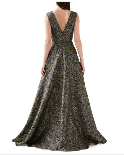 Floral Jacquard Gown