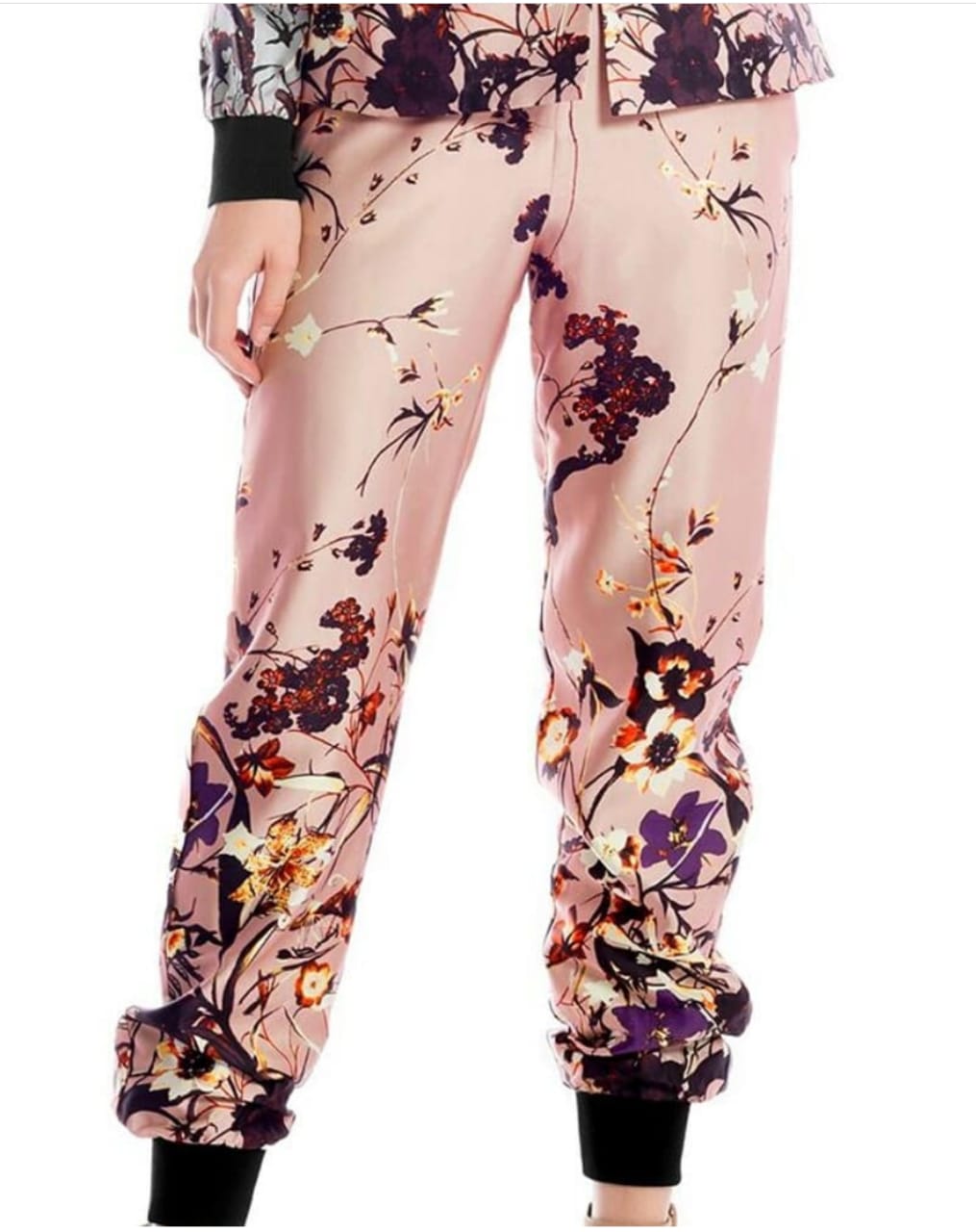 Flower Print Jogger Pants