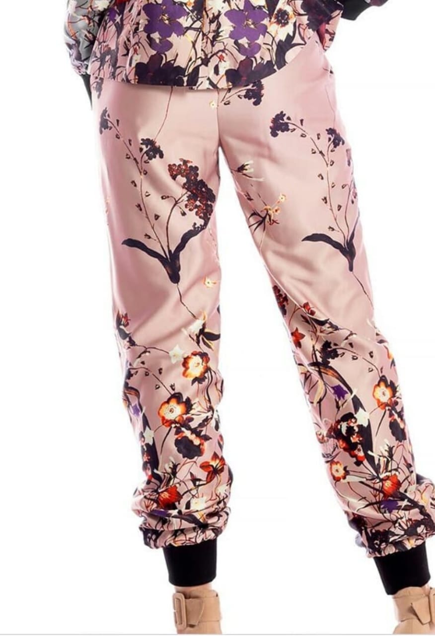 Flower Print Jogger Pants