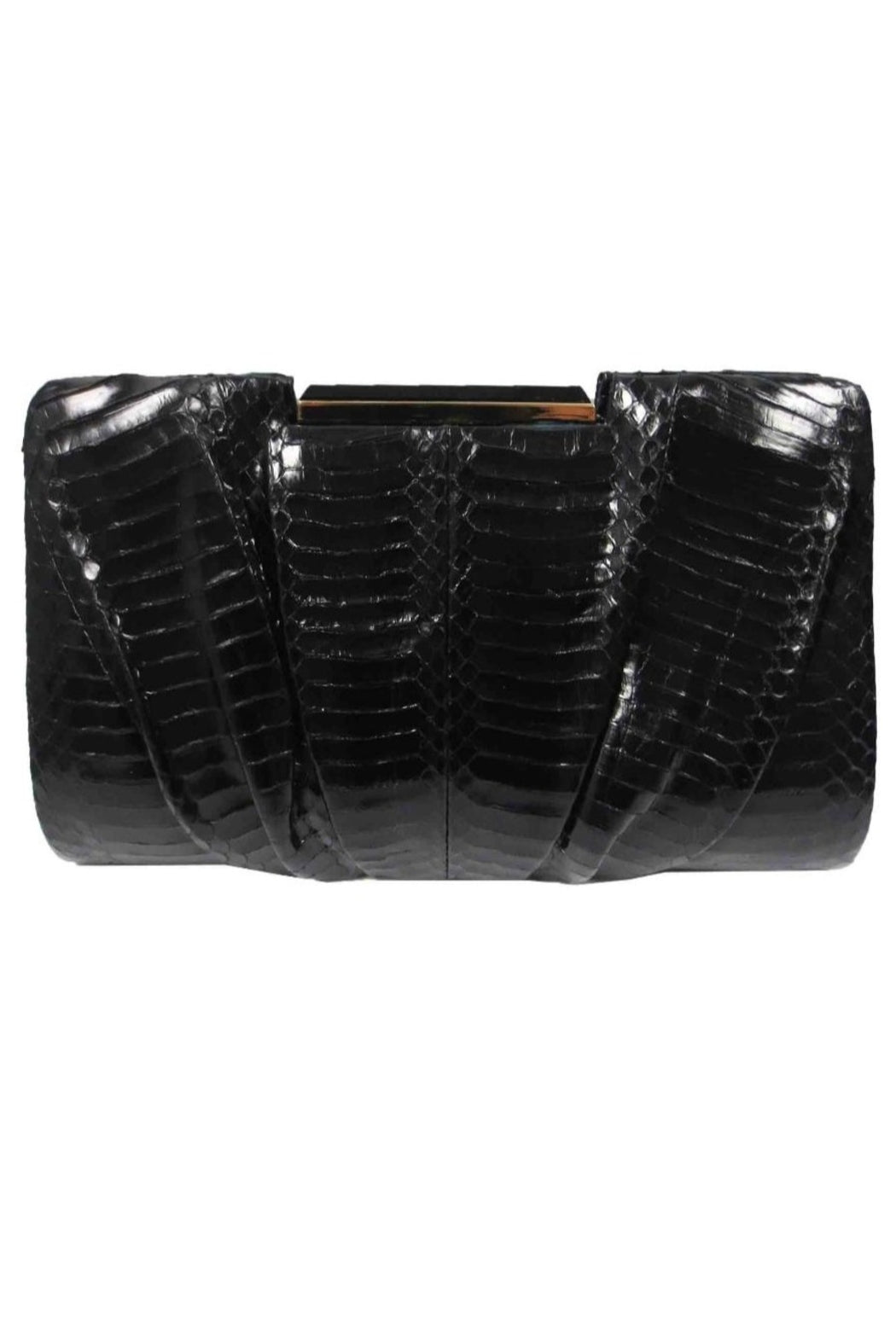 Pleated Leather Clutch